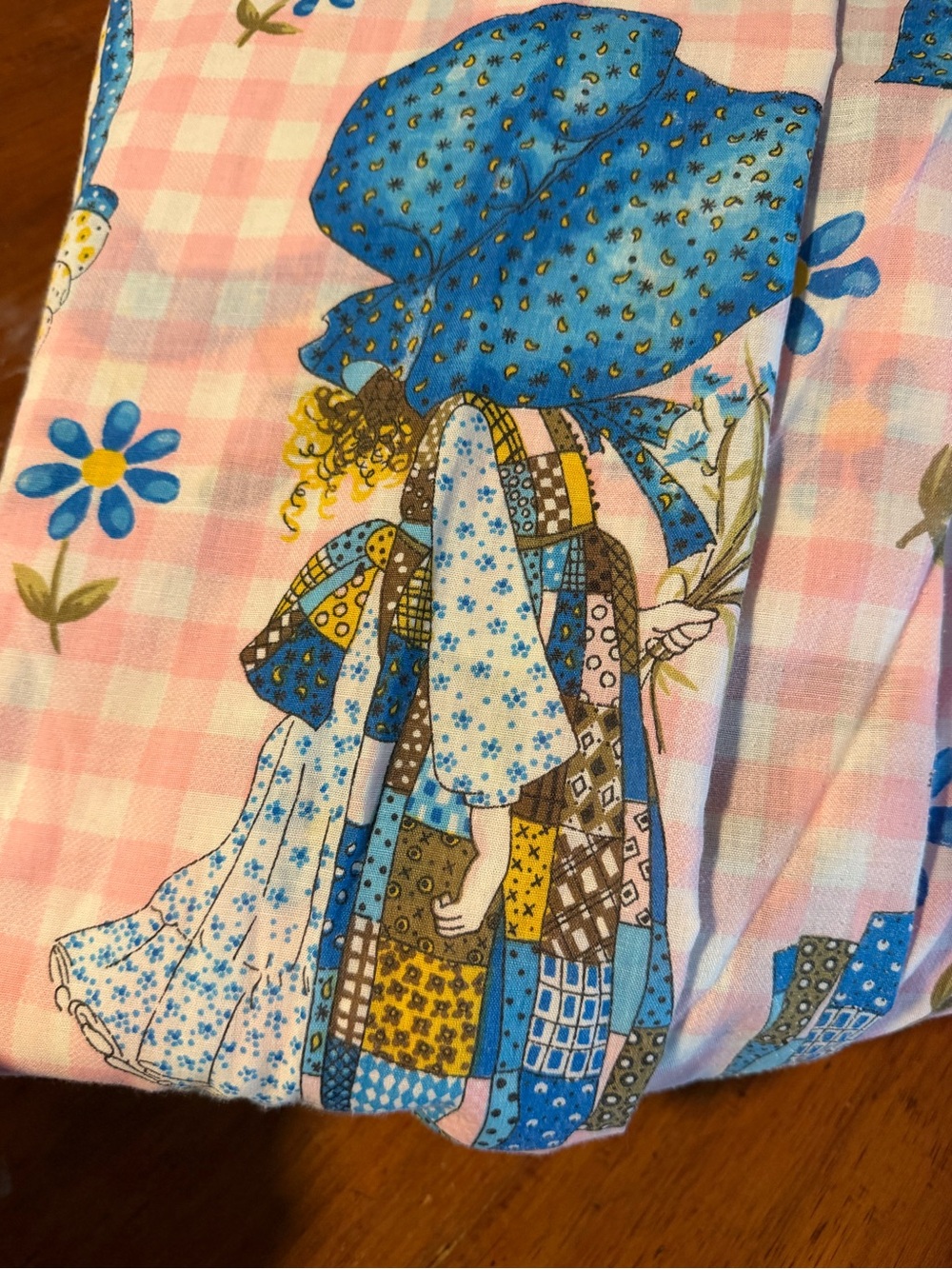 Holly Hobbie twin size bedspread, pillow case curtains and canopy cover - Picture 2 of 5